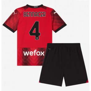 AC Milan Ismael Bennacer #4 Replika Babytøj Hjemmebanesæt Børn 2023-24 Kortærmet (+ Korte bukser)